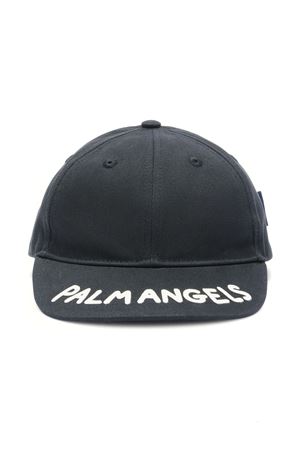 black cotton cap PALM ANGELS KIDS | PBLB002F24FAB0011004